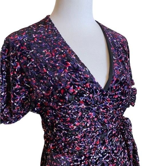 Diane Von Furstenberg Katherine Velvet Burnout Wrap Dress - Picture 4 of 10